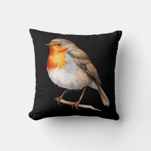 Cute Robin Throw Pillow