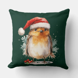 Cute Robin Throw Pillow