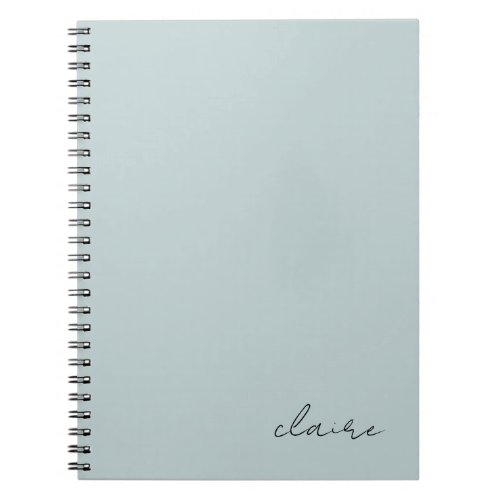 Cute Robins Egg Blue Name Notebook