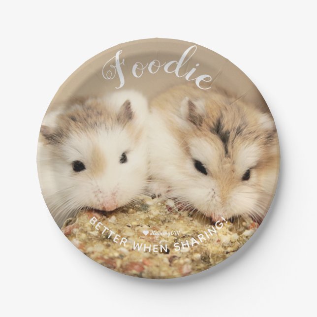 Cute Robo Hamsters Foodie Paper Plates (Front)