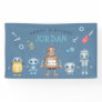 Cute Robot Birthday Party Welcome Banner