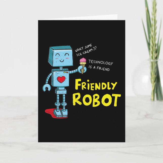 Cute robot card (Front)
