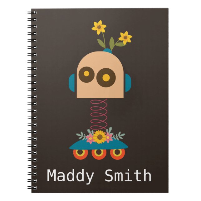 Cute robot children's design notebook (Front)