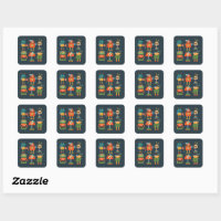 Toy Robots Vinyl Sticker, Zazzle