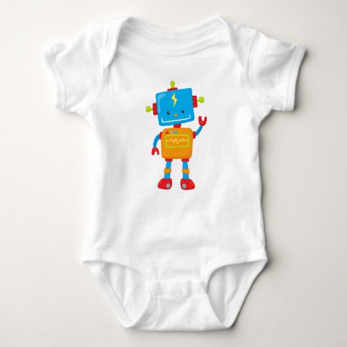 Cute Robot Colorful Robot Funny Robot Robotics Baby Bodysuit