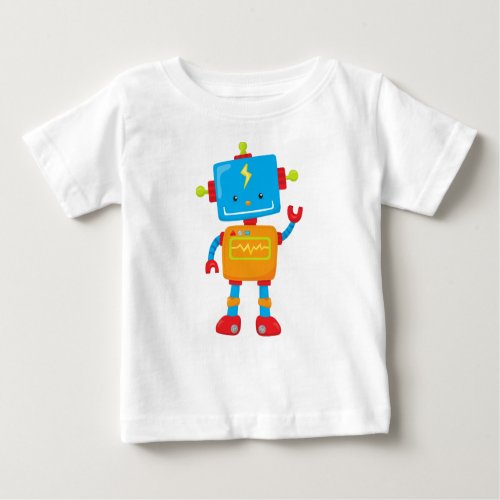 Cute Robot Colorful Robot Funny Robot Robotics Baby T_Shirt