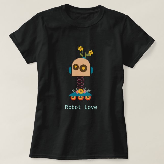 Cute robot design T-Shirt (Design Front)