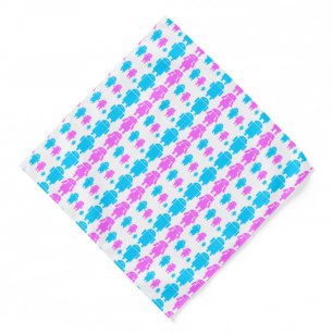 Cute robot familly pattern bandana