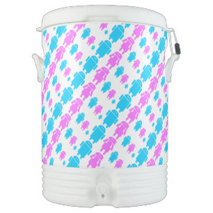 Cute robot familly pattern beverage cooler
