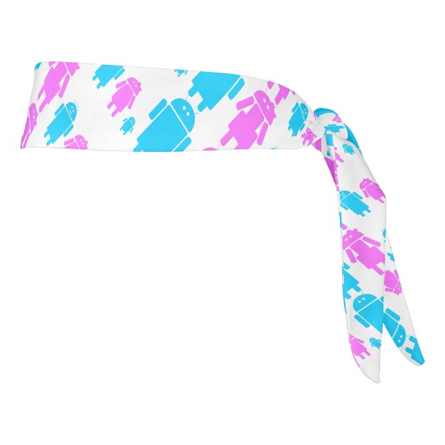 Cute robot familly pattern tie headband (Rotate 90)
