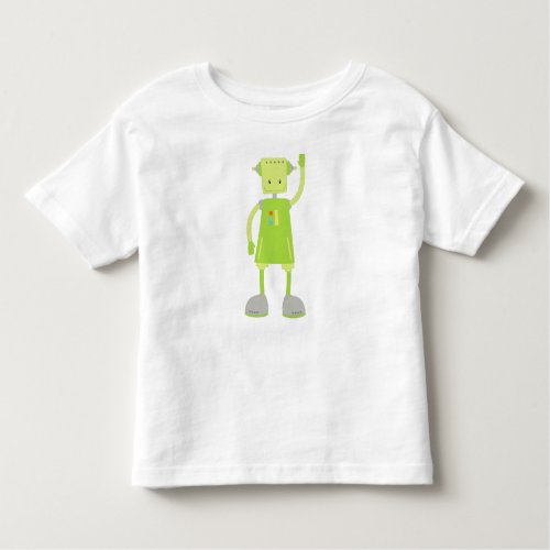 Cute Robot Funny Robot Silly Robot Green Robot Toddler T_shirt
