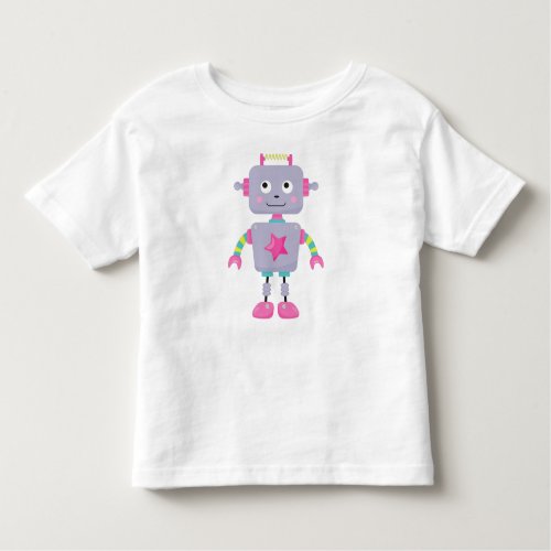 Cute Robot Funny Robot Silly Robot Purple Robot Toddler T_shirt