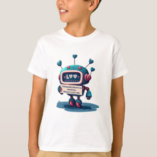 Cute Robot I Like You Text, Fun, Cool  T-Shirt
