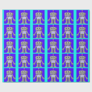 Cute Robot Kids' Colorful Gift Wrap
