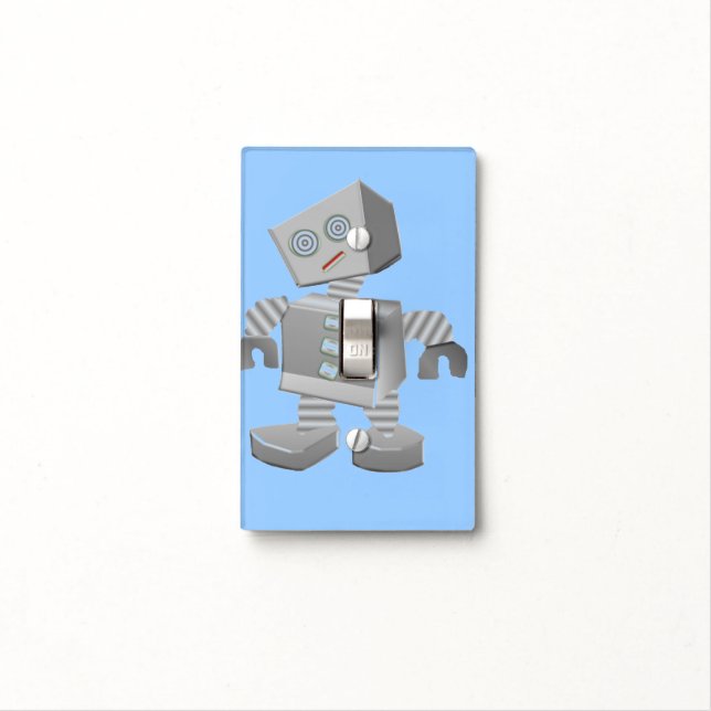 Cute Robot Lightswitch Cover (In Situ)