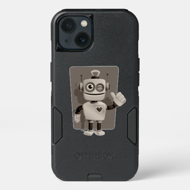 Cute Robot Otterbox iPhone Case (Back)