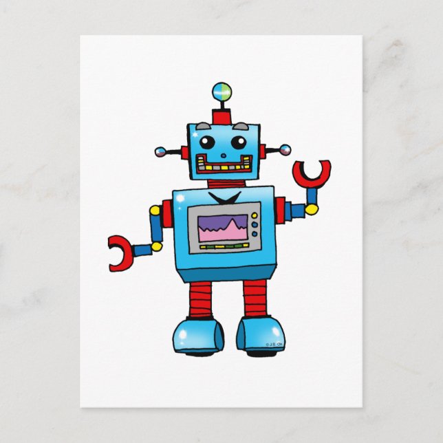 Cute robot postcard (Front)