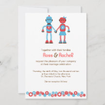 Cute Robot Theme Wedding