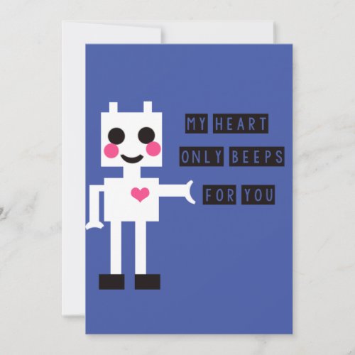 Cute Robot Valentine Card