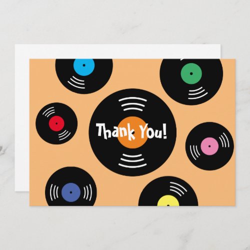 Cute Rock and Roll Birthday thank you cards