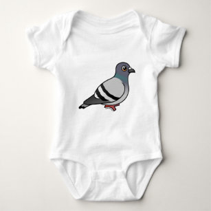 Cute Rock Pigeon Baby Bodysuit