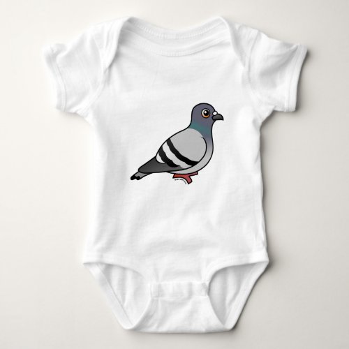 Cute Rock Pigeon Baby Bodysuit