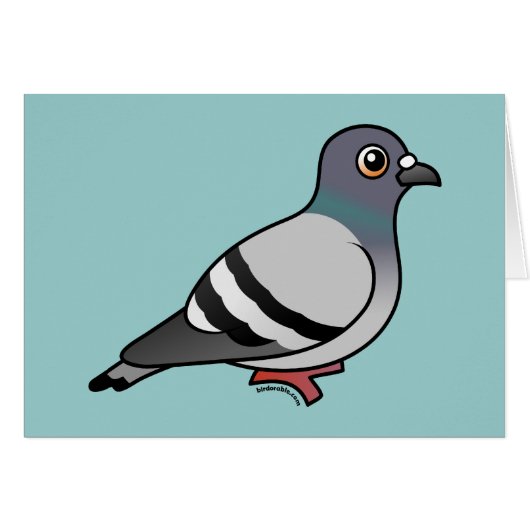 Cute Rock Pigeon Cards (Front Horizontal)