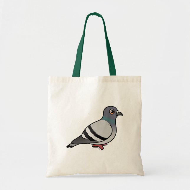 Cute Rock Pigeon Tote Bag (Front)