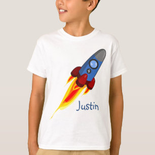 Cute Rocket Themed Boy T-Shirt Custom