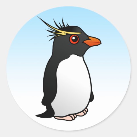 Rockhopper Penguin Round Sticker in Birdorable Shop