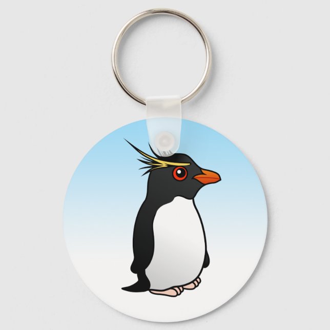 Cute Rockhopper Penguin Keychain (Front)