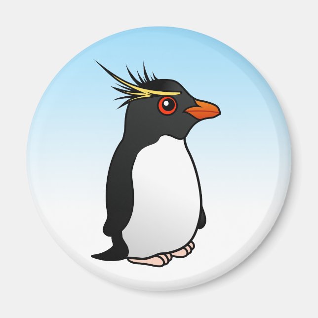 Cute Rockhopper Penguin Magnet (Front)