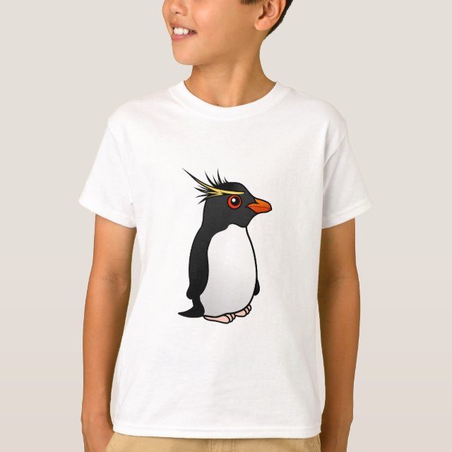 Cute Rockhopper Penguin Ladies Raglan Fitted T-shirt