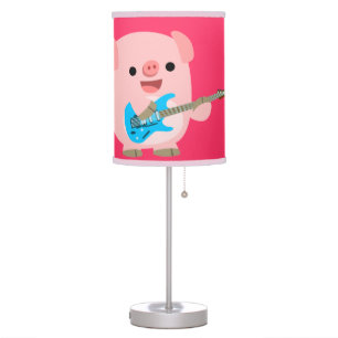 Cute Rockin' Cartoon Pig Table Lamp