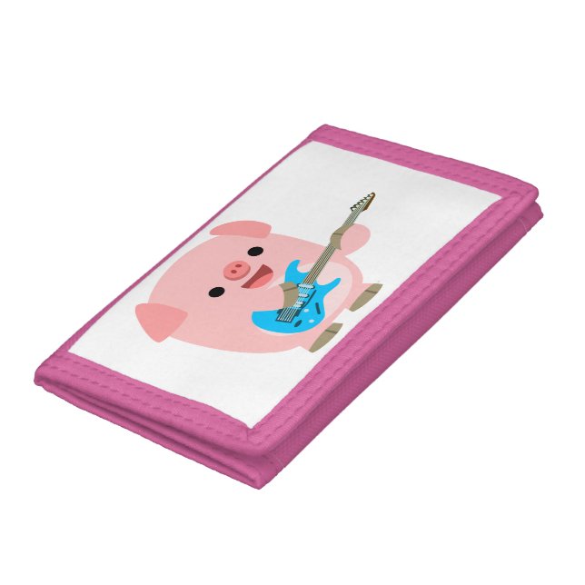 Cute Rockin' Cartoon  Pig Wallet (Bottom)