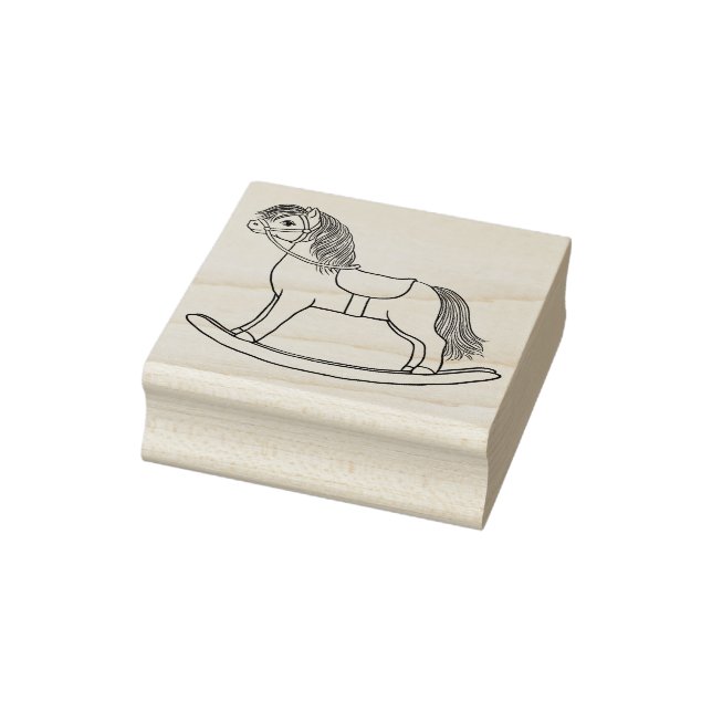 Cute Rocking Horse Rubber Stamp (Stamp)