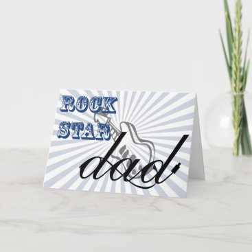 cute rockstar Dad, Father's Day greetings Card