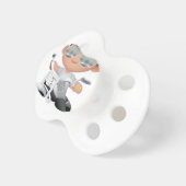 Cute RockStar on Motorcycle Pacifier (Front Right)