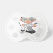 Cute RockStar on Motorcycle Pacifier (Front)