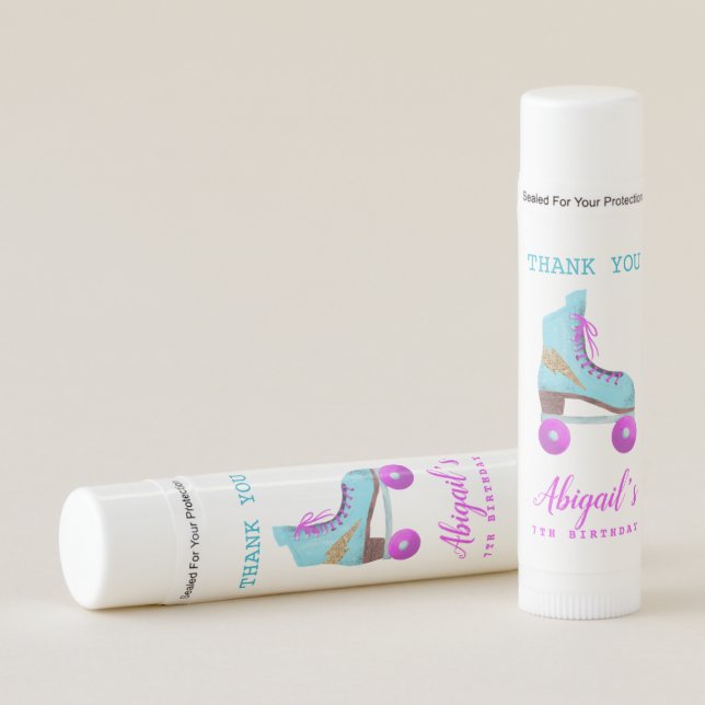 Cute Roller Skate Birthday Party Favor Lip Balm (Front)