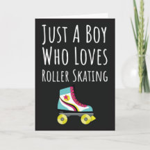 Cute Roller Skating Cards For Baby Boys Skater Kid