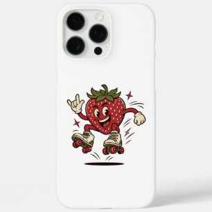Cute Roller Skating Strawberry iPhone 16 Pro Max Case