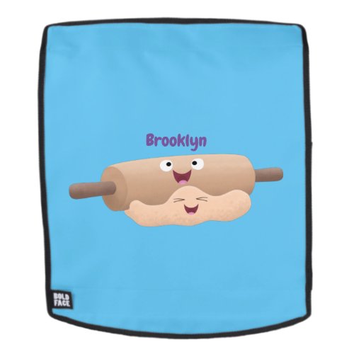 Cute rolling pin and dough pastry baking cartoon backpack
