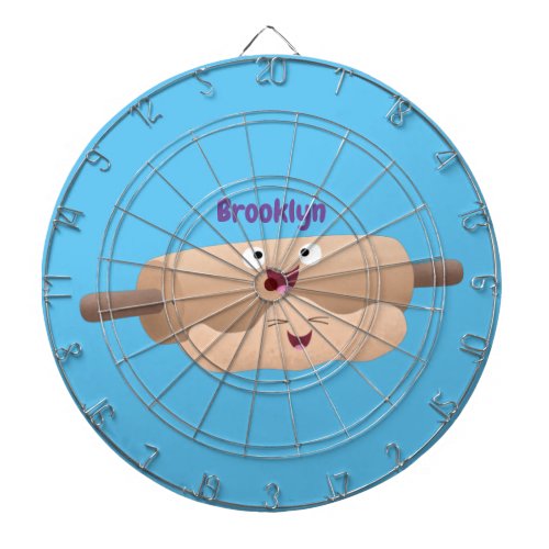 Cute rolling pin and dough pastry baking cartoon  dart board