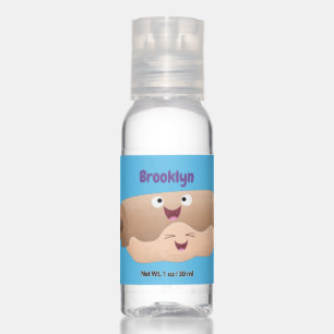 Cute rolling pin and dough pastry baking cartoon hand sanitizer