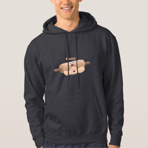 Cute rolling pin and dough pastry baking cartoon  hoodie
