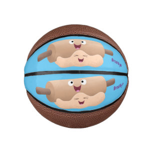 Cute rolling pin and dough pastry baking cartoon mini basketball