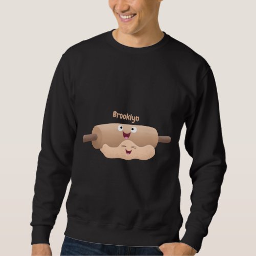Cute rolling pin and dough pastry baking cartoon sweatshirt