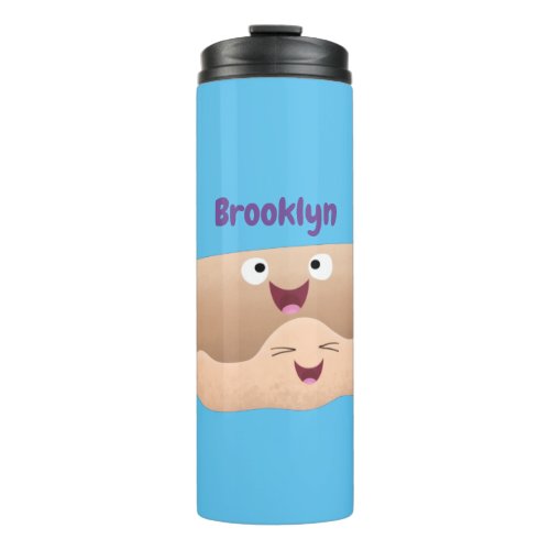 Cute rolling pin and dough pastry baking cartoon thermal tumbler