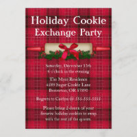 Cute Rolling Pin Cookie Exchange Holiday Invite